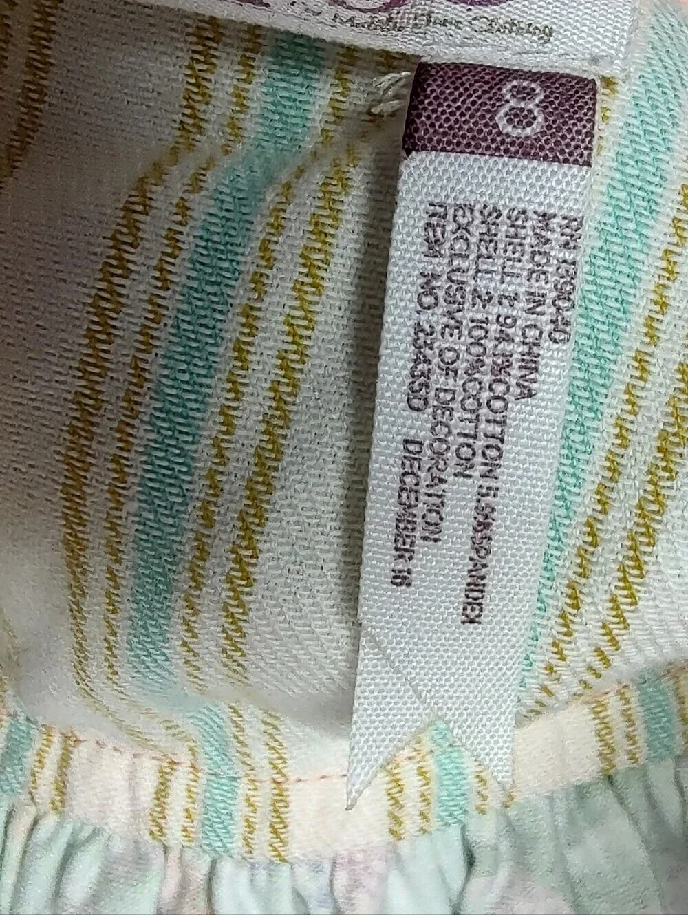 Matilda Jane 435 Dress Stripes & Floral Kids Size 8